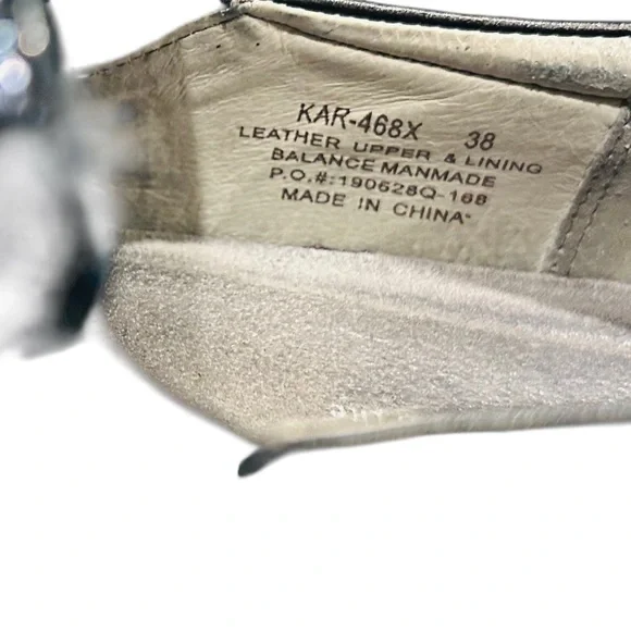 Alegria Kara Slip-On Black Blue Iridescent Leather Clogs - Picture 7 of 14